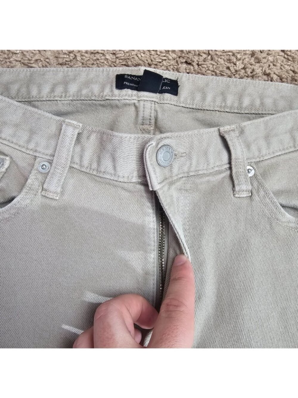 Banana Republic Jeans Mens Act 33x32 Premium Performance Slim Straight Streetwea - Picture 3 of 9